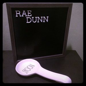 Rae Dunn SPOON rest, typewriter font ✨